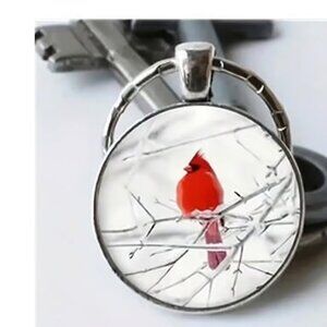 Stainless Steel CARDINAL Keyring Keychain Accessory
